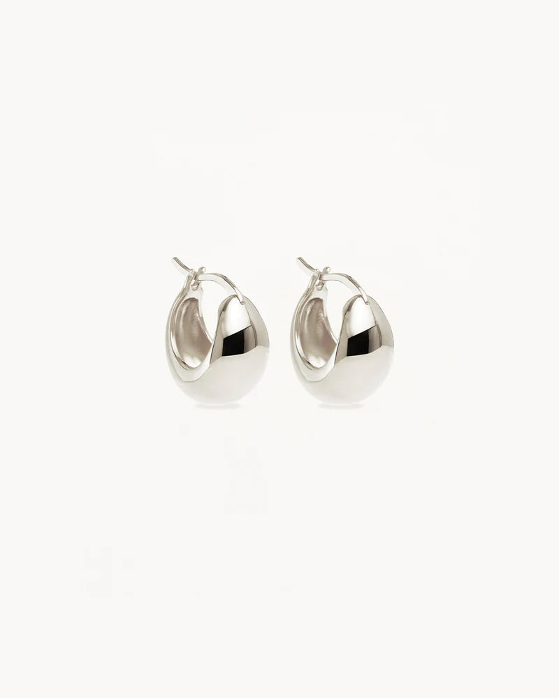 BY CHARLOTTE Sun kissed Small Hoops - SILVER