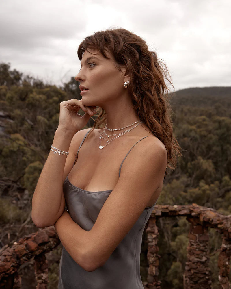 BY CHARLOTTE Sun kissed Small Hoops - SILVER