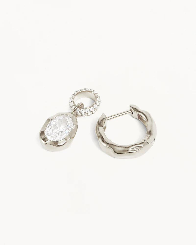 BY CHARLOTTE Stay Wild Hoops - SILVER