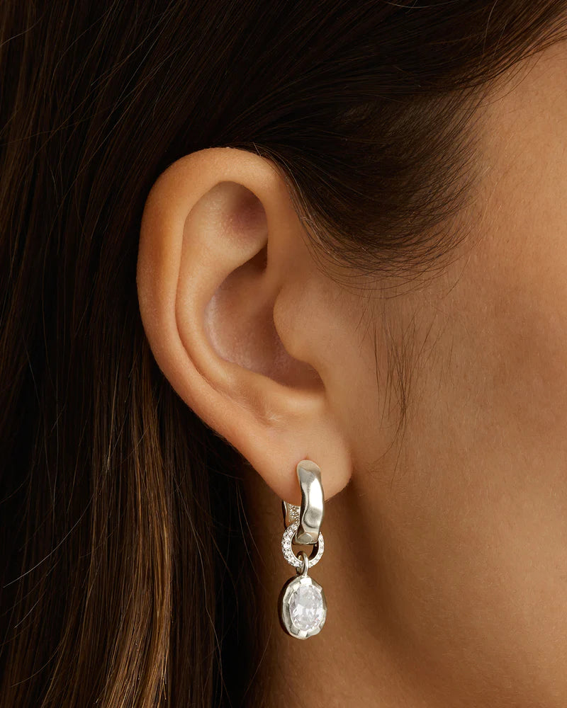 BY CHARLOTTE Stay Wild Hoops - SILVER