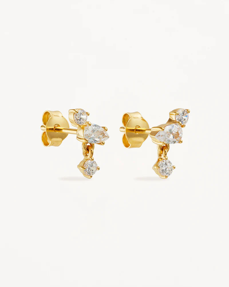 BY CHARLOTTE 18K Gold Vermeil No Rain, No Flowers stud-gold