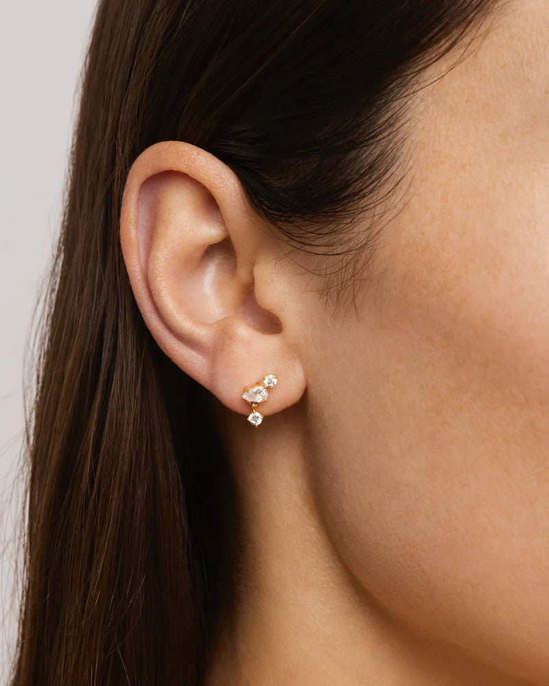 BY CHARLOTTE 18K Gold Vermeil No Rain, No Flowers stud-gold