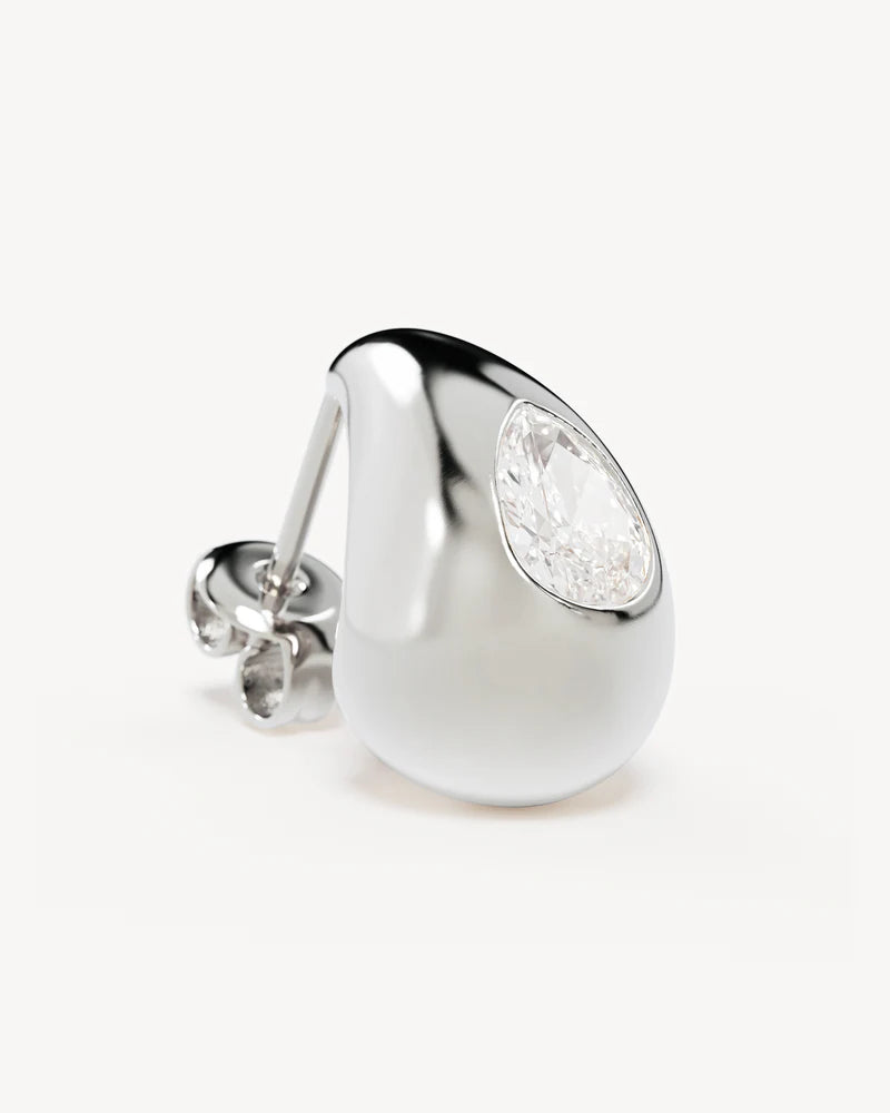 BY CHARLOTTE - Dewdrop Small Earrings Silver