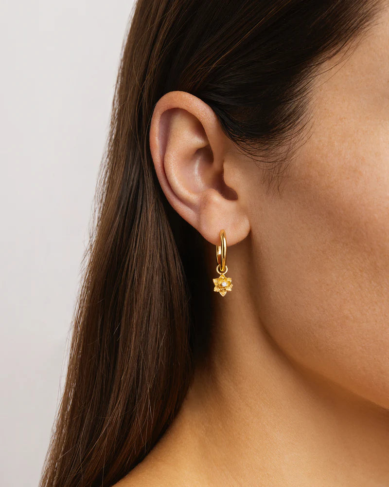 BY CHARLOTTE Bloom Within Lotus Hoop-gold