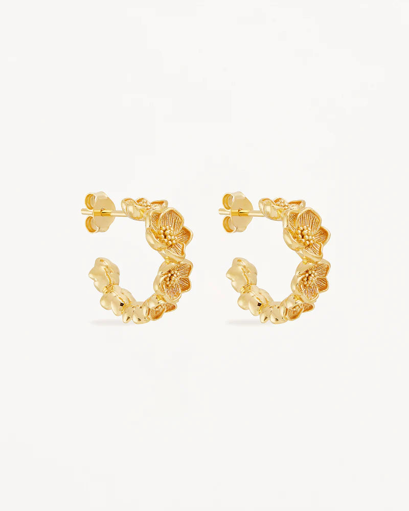 BY CHARLOTTE 18K Gold Vermeil Bloom With Grace Hoop-gold