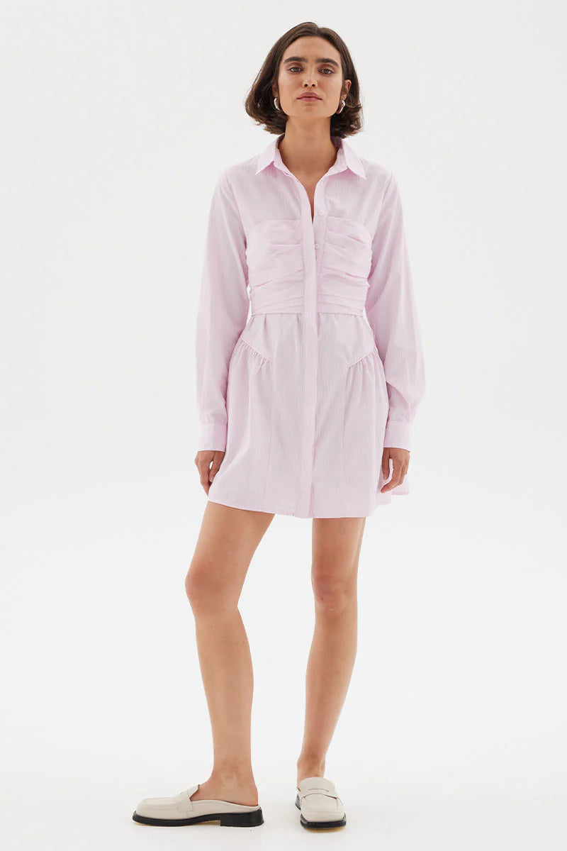SOVERE Evermore Corset Shidt Dress Musk