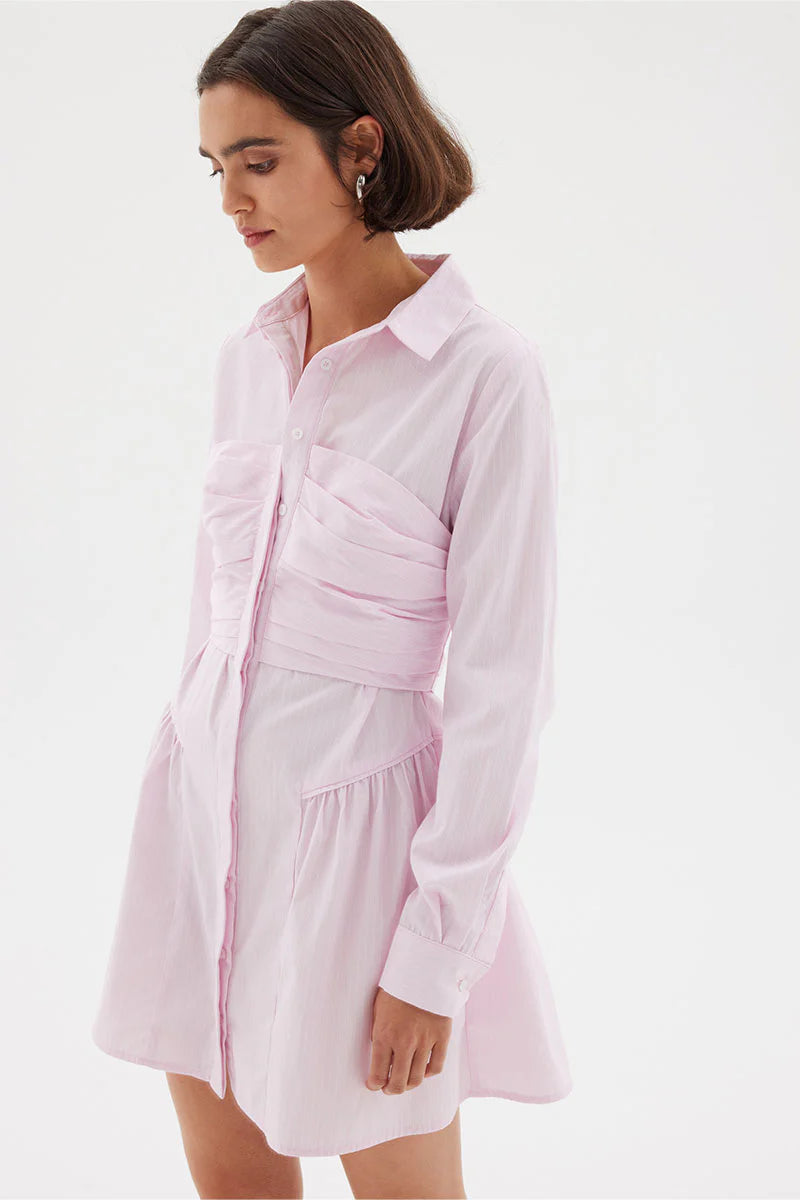 SOVERE Evermore Corset Shidt Dress Musk