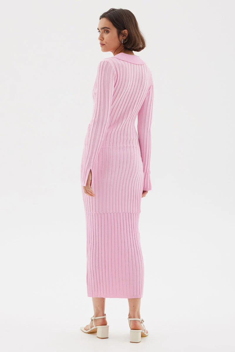 SOVERE Facet Knit Maxi Dress