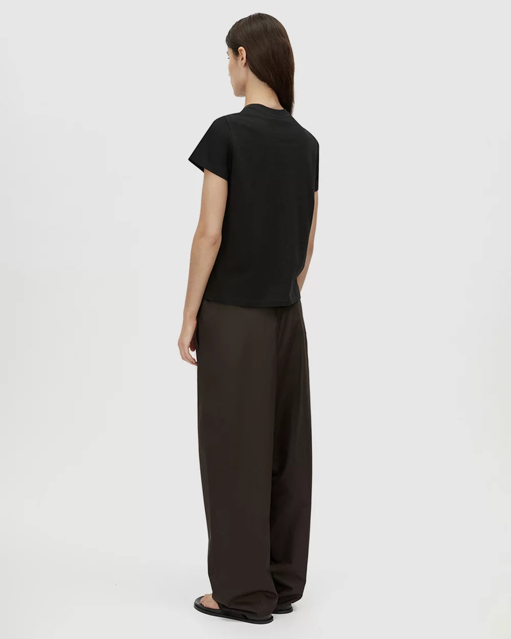 CAMILLA AND MARC - Janice Logo Tee Shirt in Chocolate Black