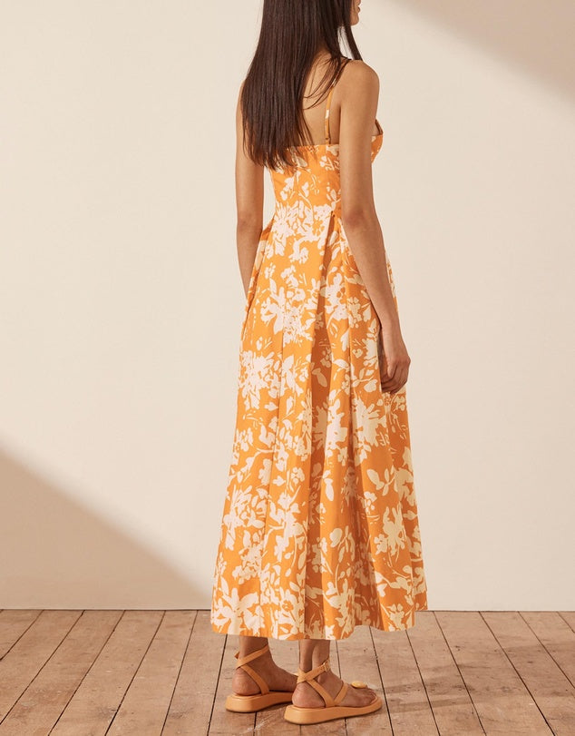 SHONA JOY Mirella Panelled Bustier Midi Dress