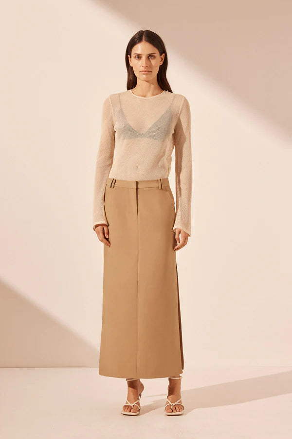 SHONA JOY Irena Side Split Maxi Skirt