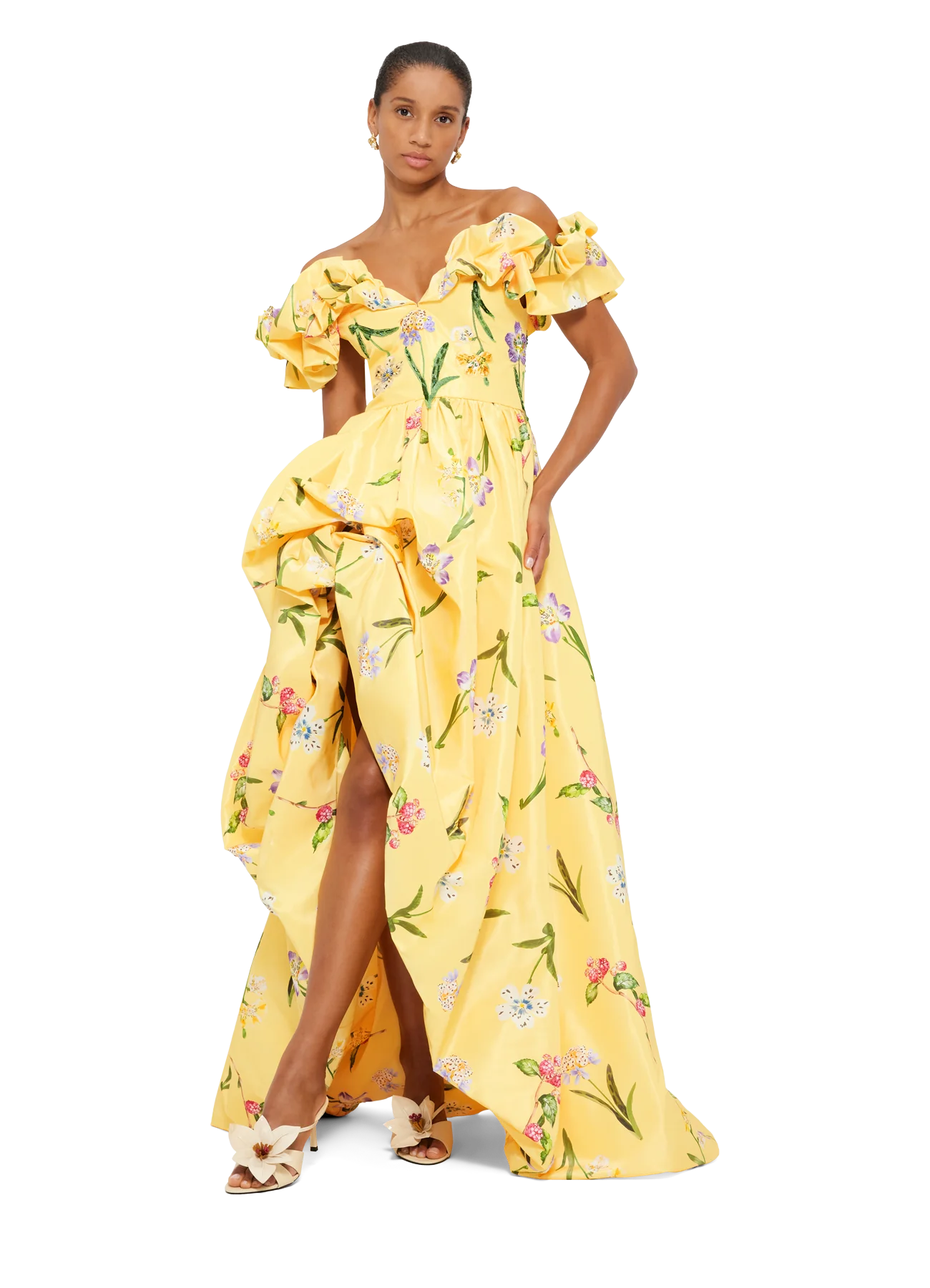 LEO LIN Maxime Voluminous Gown-wildflower sorbet