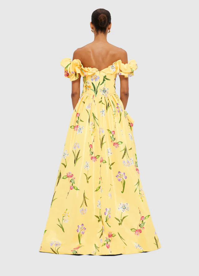 LEO LIN Maxime Voluminous Gown-wildflower sorbet