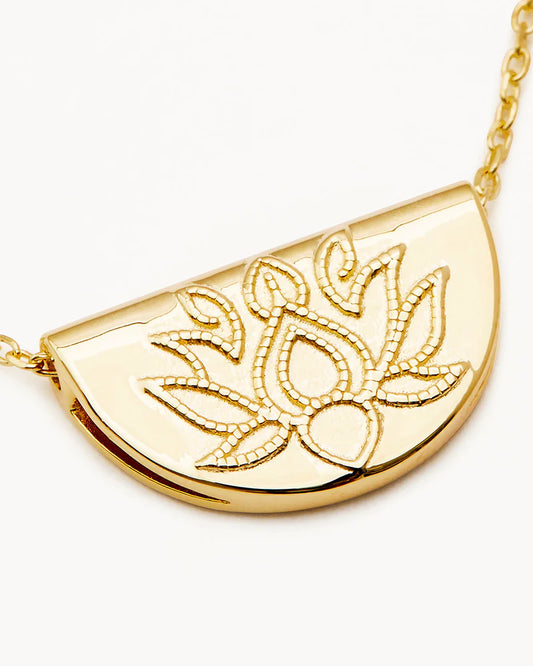BY CHARLOTTE 18K Gold Vermeil Lotus Short Necklace