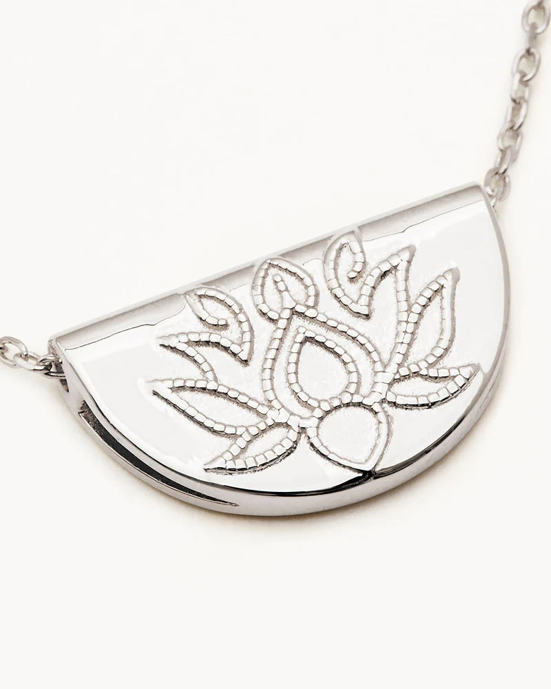 BY CHARLOTTE Silver Lotus Short Necklace