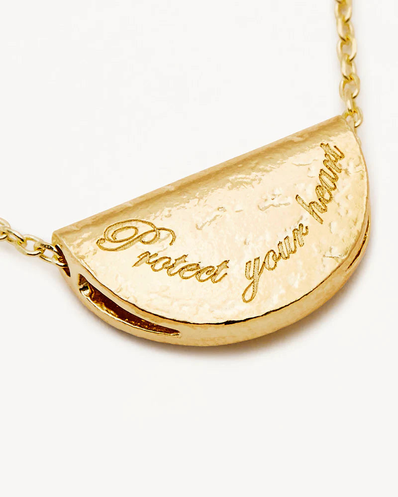 BY CHARLOTTE - Lotus August Birthstone Necklace in Gold Vermeil