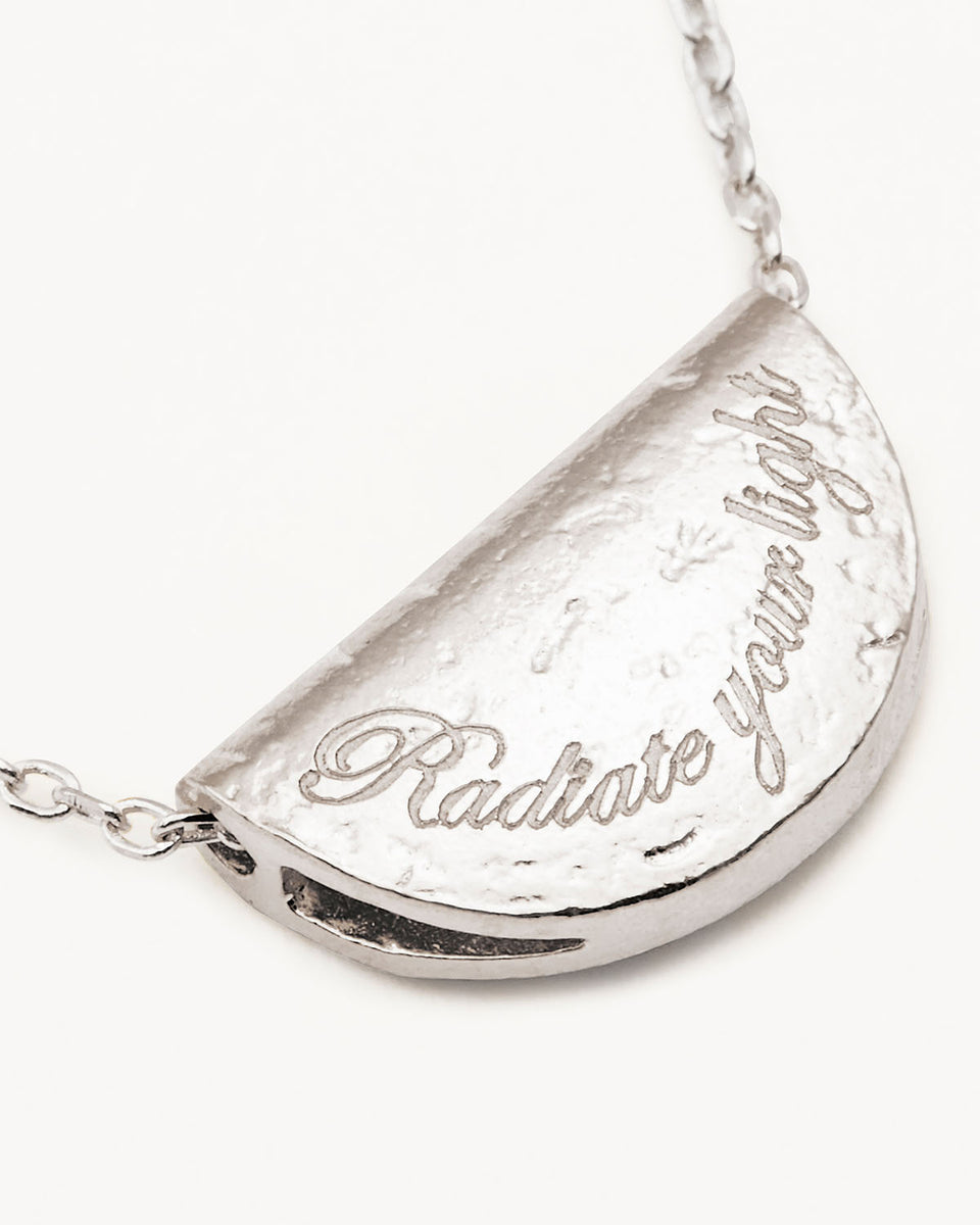 BY CHARLOTTE - October Lotus Birthstone Necklace in Sterling Silver