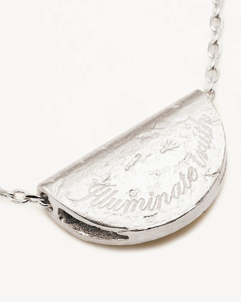 BY CHARLOTTE Lotus Birthstone necklace November-silver