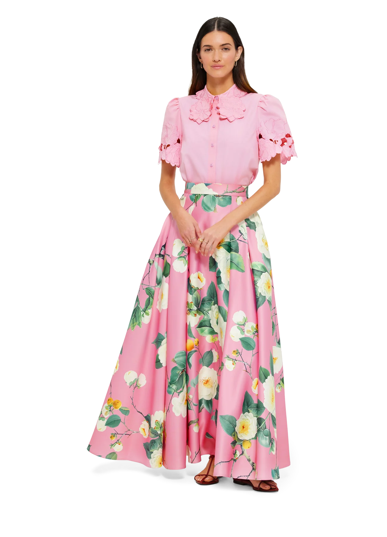 LEO LIN Reinette Skirt-Camelia Print