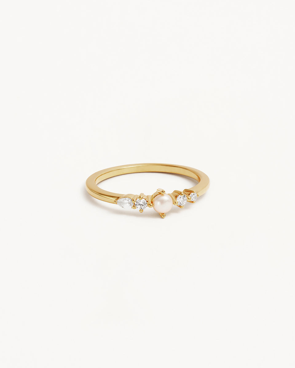 BY CHARLOTTE - Sea Foam Ring in Gold Vermeil