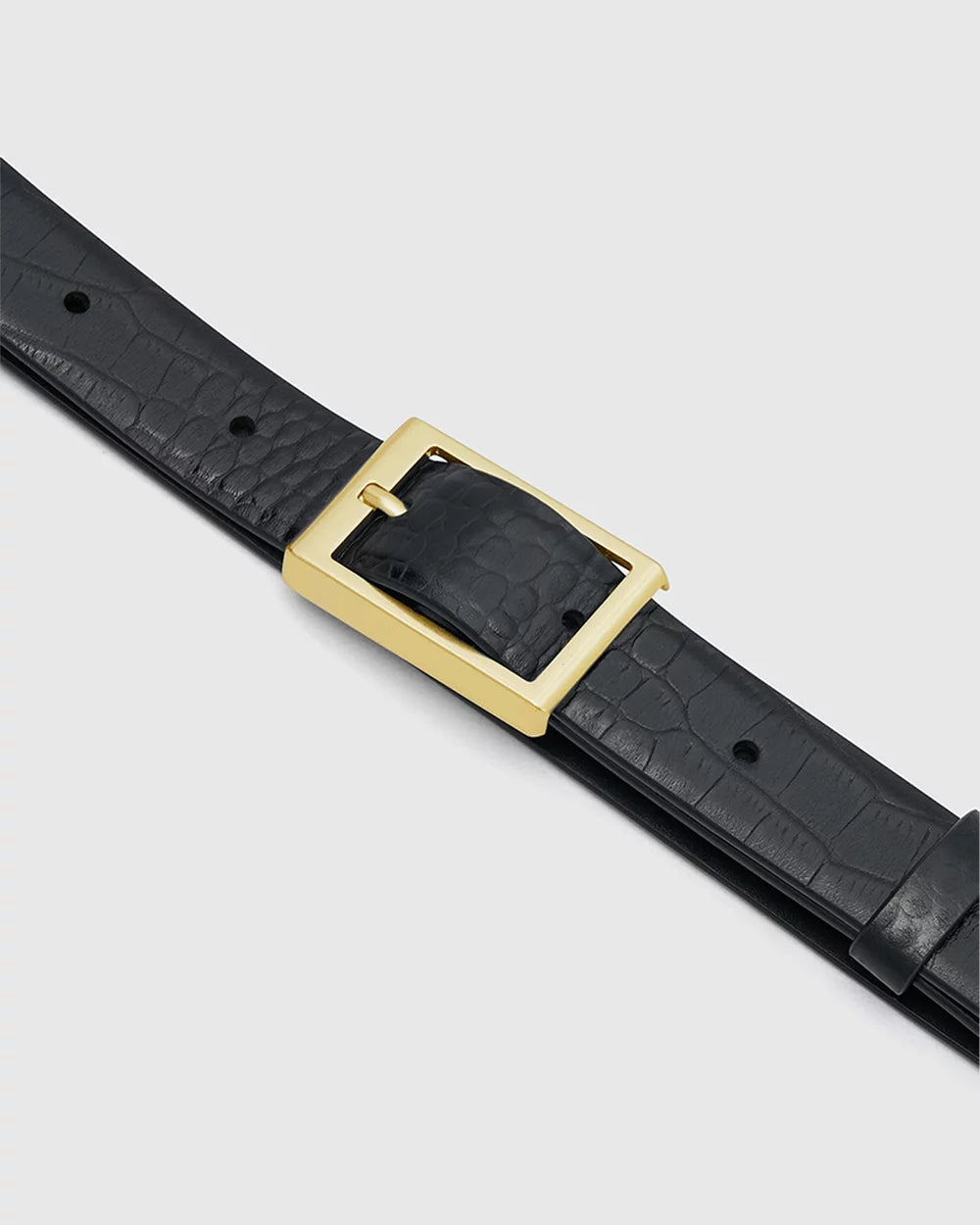 CAMILLA AND MARC - Sonny Croc Belt Black