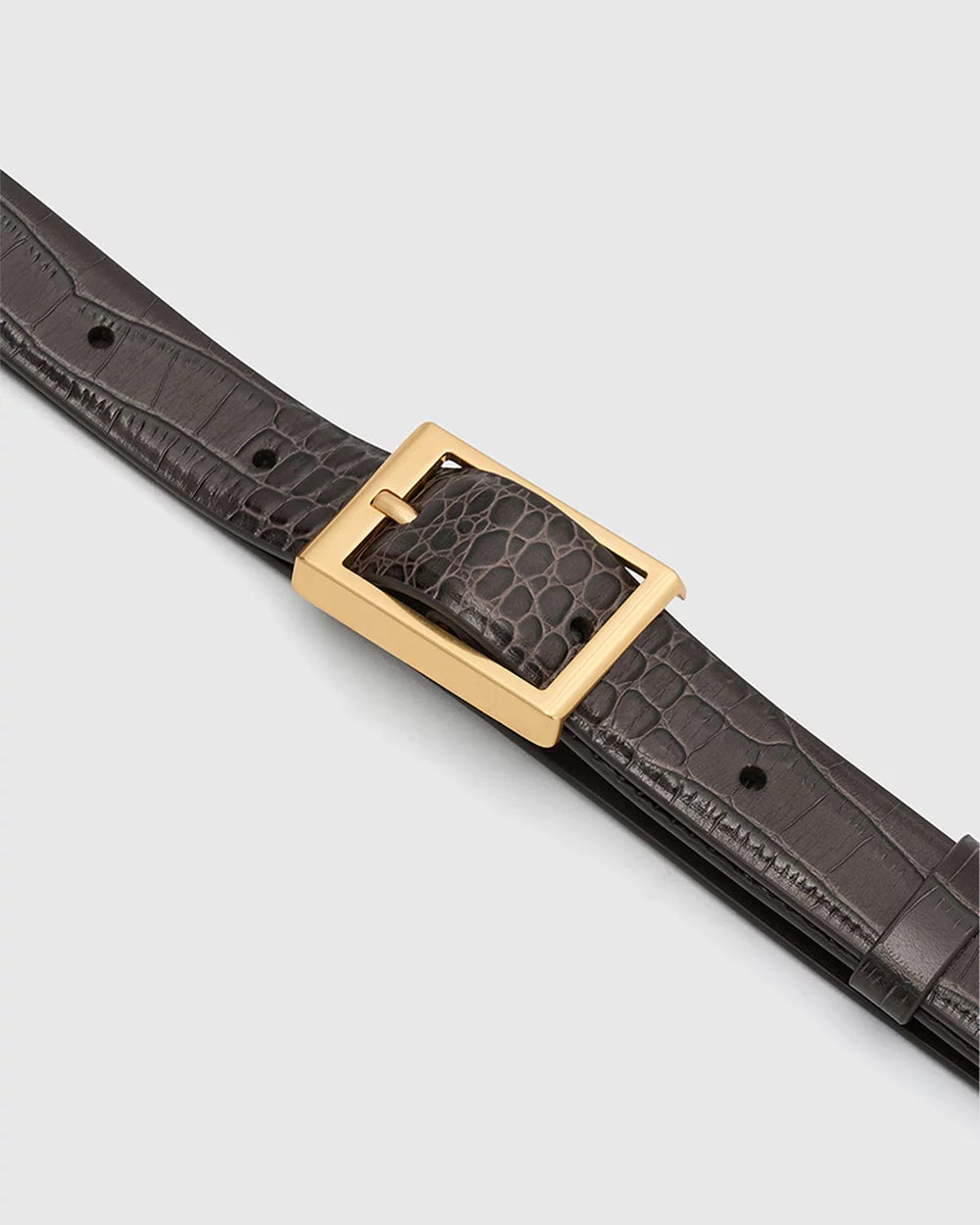 CAMILLA AND MARC - Sonny Croc Belt in Chocolate