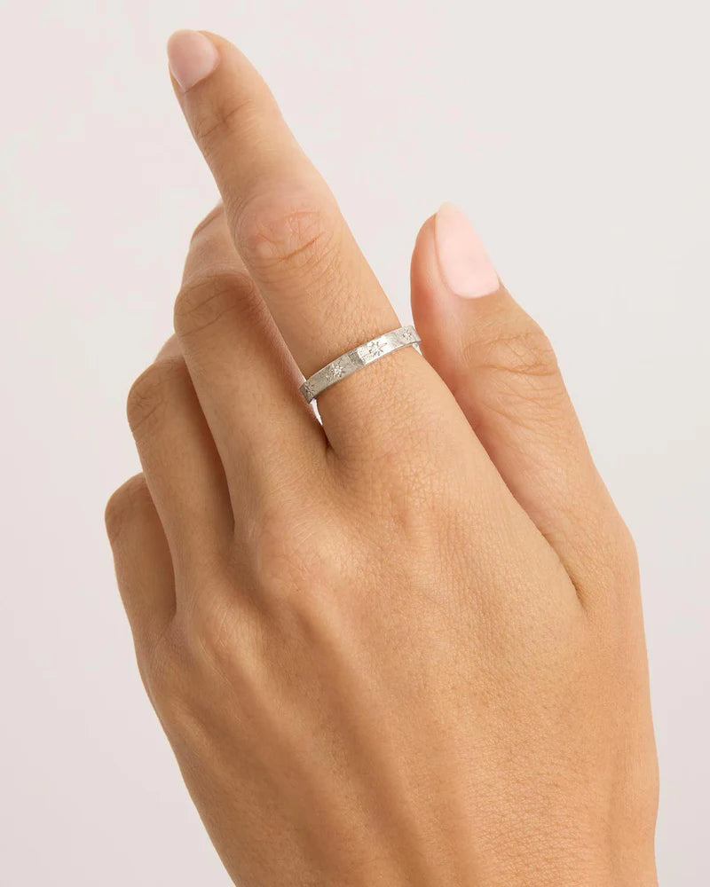 BY CHARLOTTE Stardust ring-silver