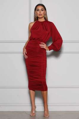 ELLE ZEITOUNE Monet Wine Dress