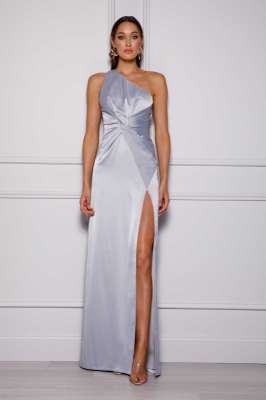 ELLE ZEITOUNE Eliana Iced Silver Gown