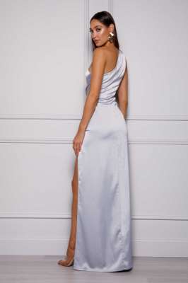 ELLE ZEITOUNE Eliana Iced Silver Gown