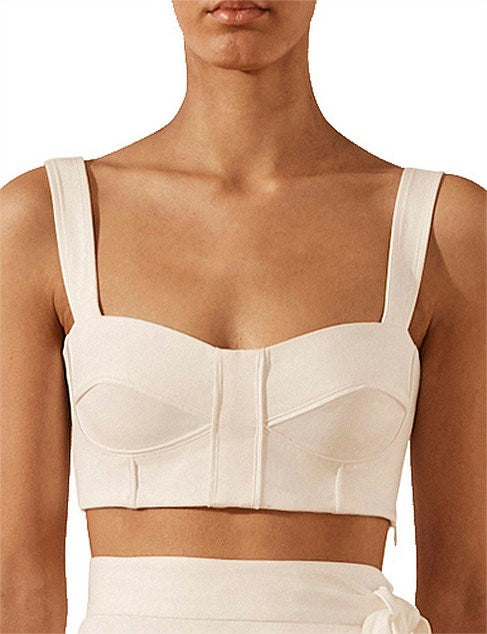 SHONA JOY Sara Shirred Back Bustier