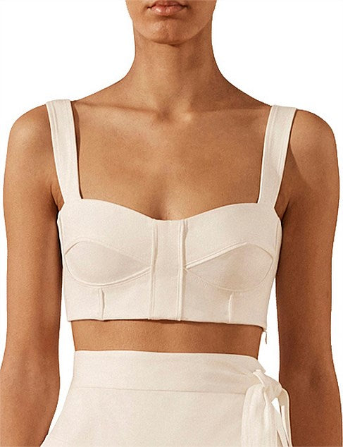 SHONA JOY Sara Shirred Back Bustier