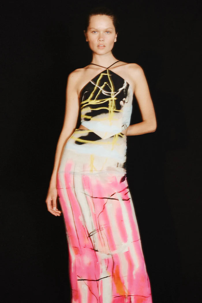 MANNING CARTELL Queen of Diamonds Halter Dress