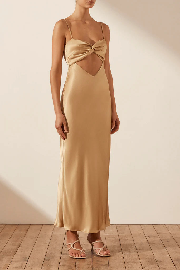 SHONA JOY Oliviera Twist Front Midi Dress