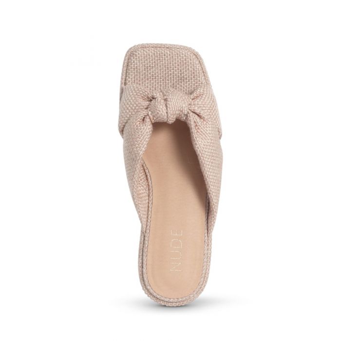 NUDE FOOTWEAR Elodie Natural Slide