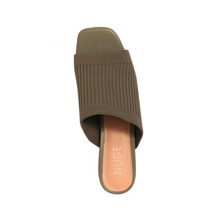 NUDE FOOTWEAR Rigby Dusty Sage Slides