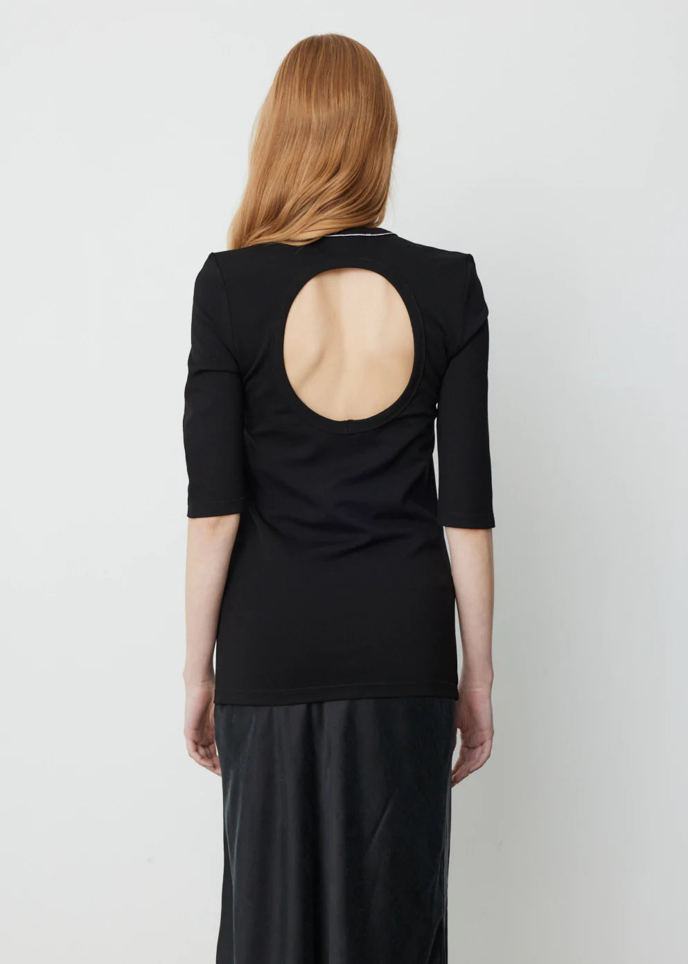 BASSIKE Viscose Jersey Cut Out T.Shirt