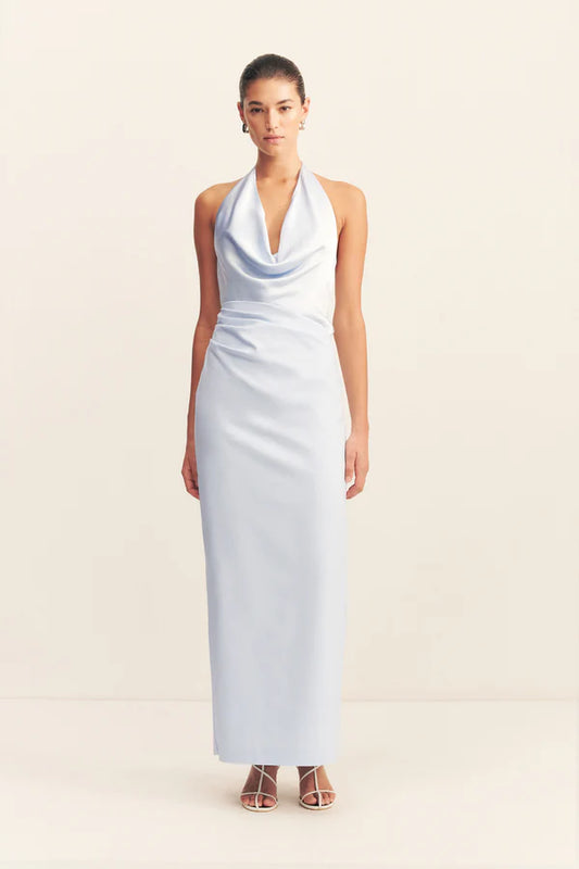 SHONA JOY Dillon Cowl Neck Maxi Dress-seabreeze