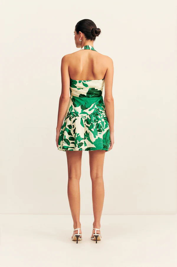 SHONA JOY Joni Halter Draped Mini-cedar blossom