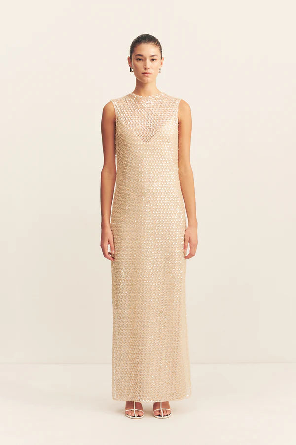 SHONA JOY - Everly High Neck Sleeveless Maxi Dress