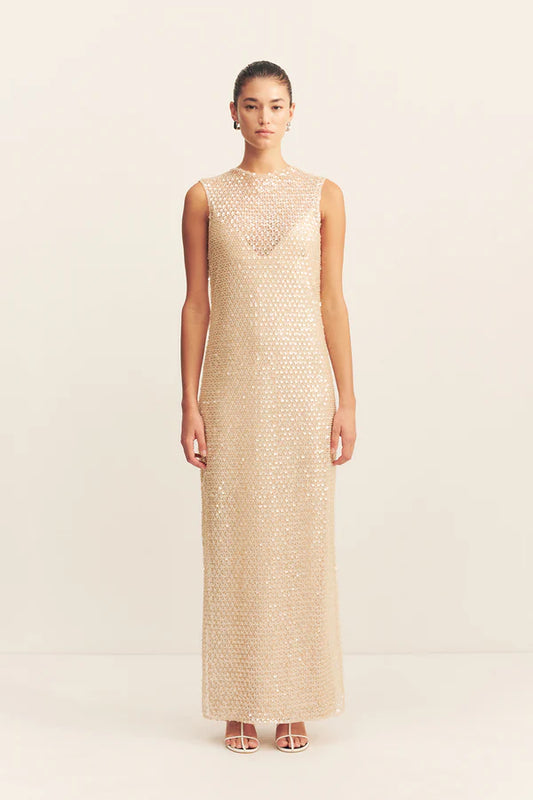 SHONA JOY - Everly High Neck Sleeveless Maxi Dress