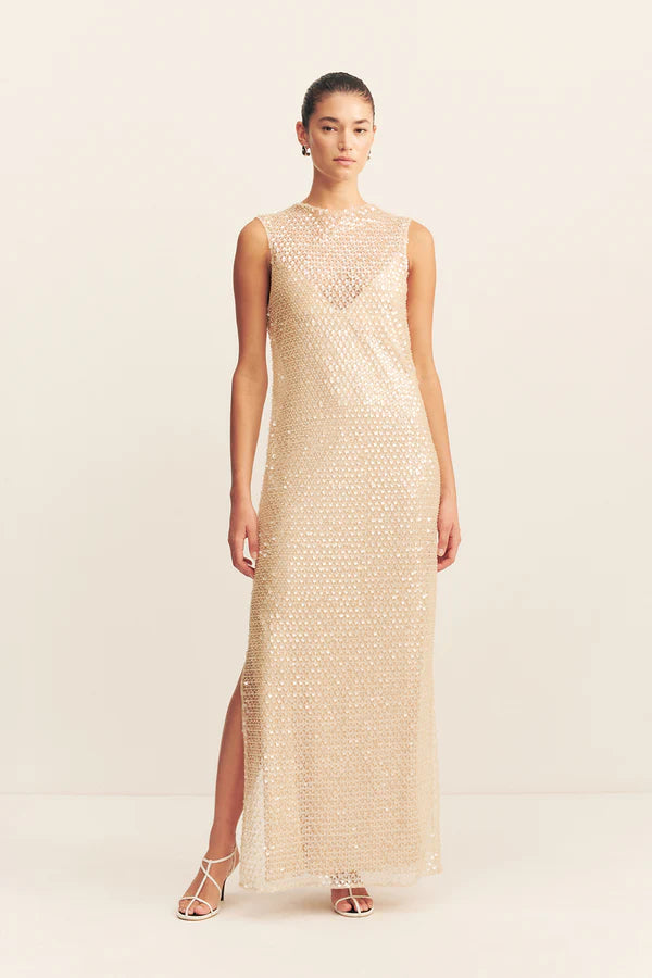 SHONA JOY - Everly High Neck Sleeveless Maxi Dress