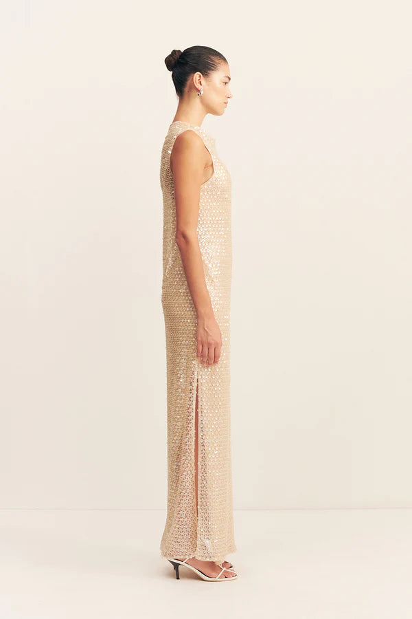 SHONA JOY - Everly High Neck Sleeveless Maxi Dress