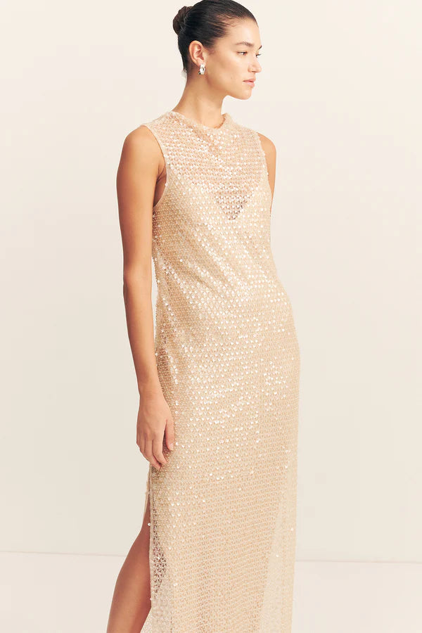 SHONA JOY - Everly High Neck Sleeveless Maxi Dress