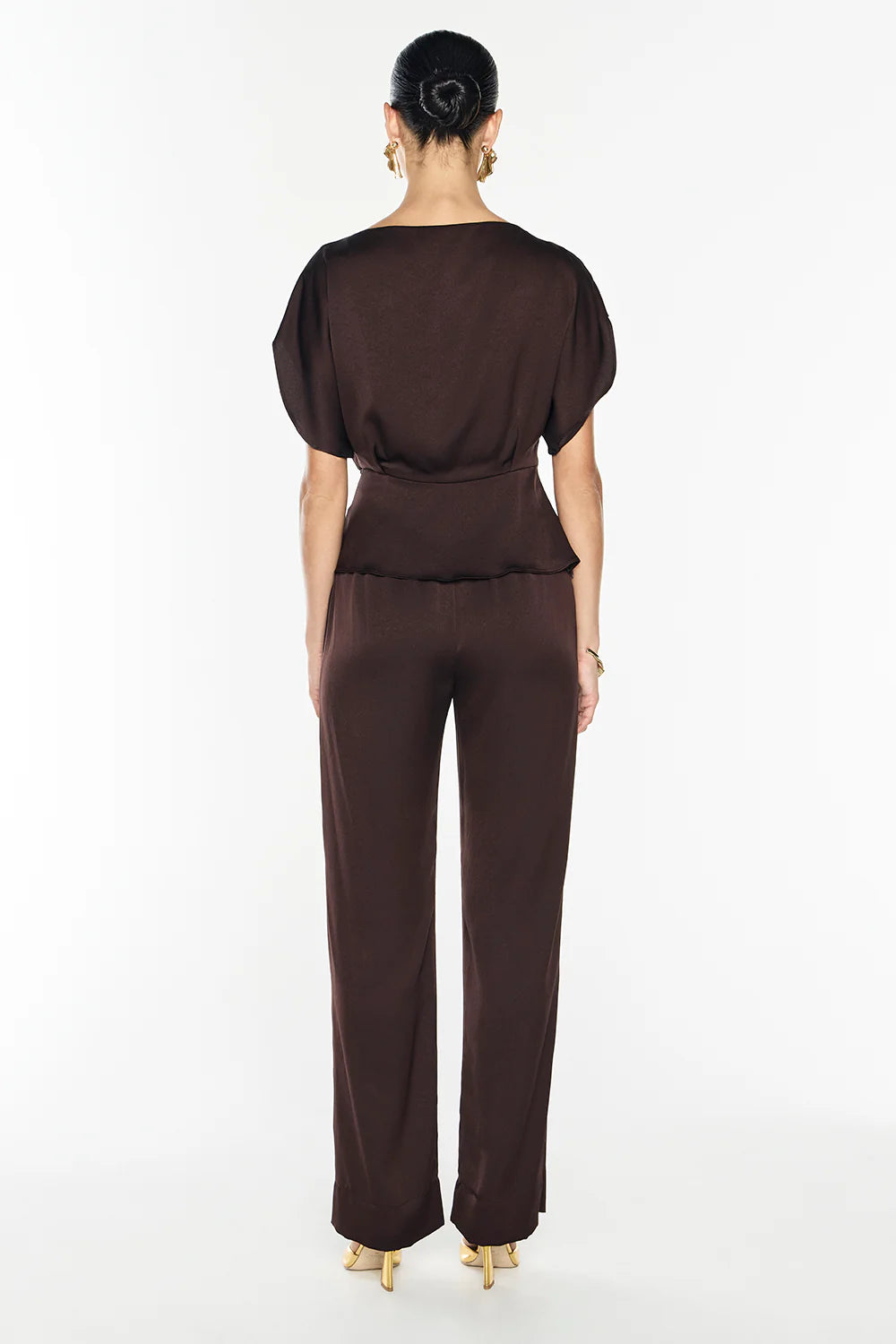 MANNING CARTELL - Glossed Over Drape Top in Truffle