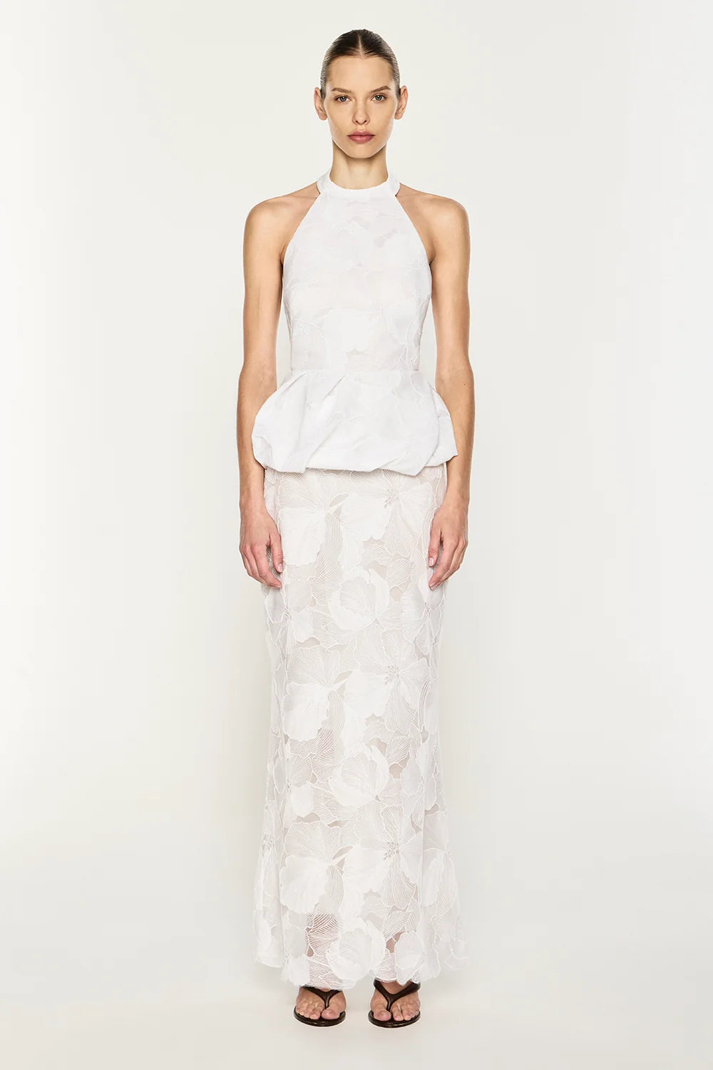 MANNING CARTELL - The Sheer Peplum Top in White