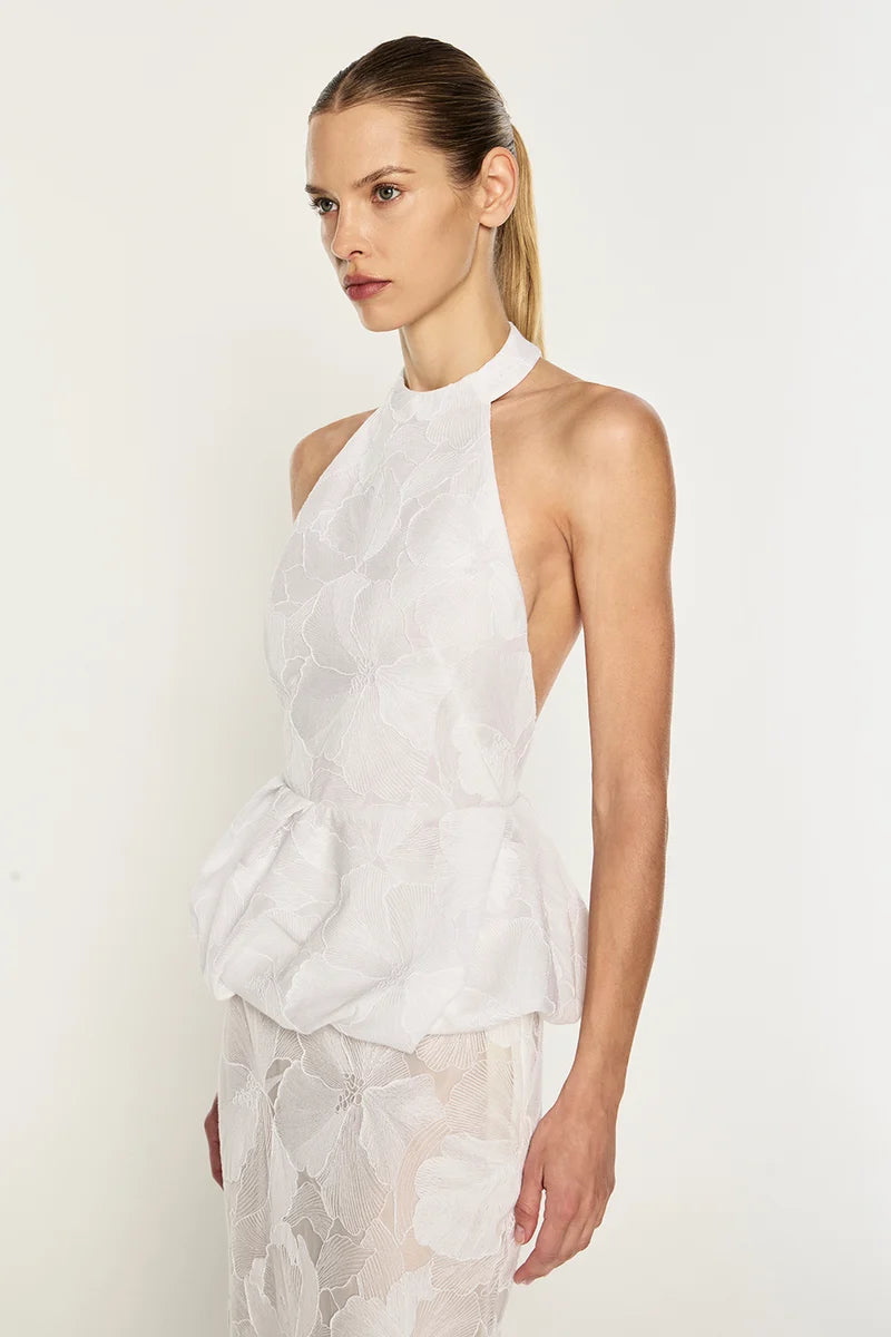 MANNING CARTELL - The Sheer Peplum Top in White