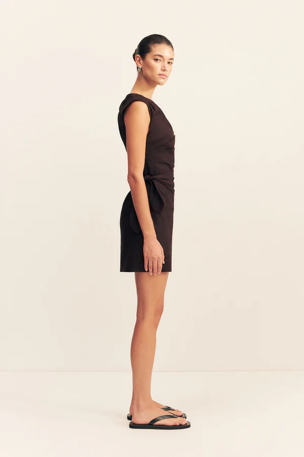 SHONA JOY - Brooks Asymmetrical Tie Mini Dress