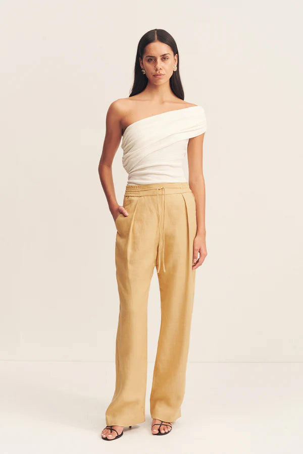 SHONA JOY Wellington Elasticated Waist Pant-almond