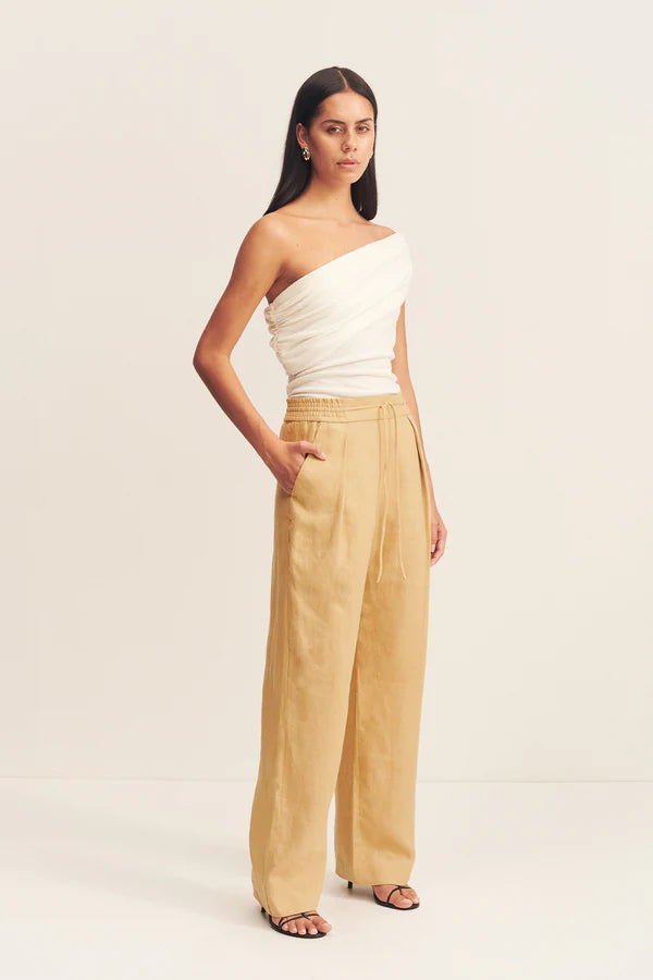 SHONA JOY Wellington Elasticated Waist Pant-almond